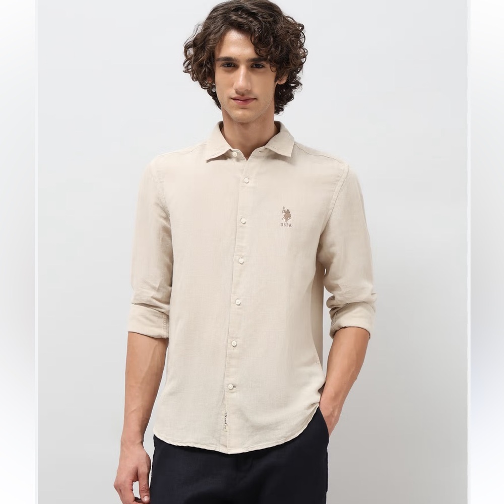 U.S polo assn linen cotton blend comfort shirt